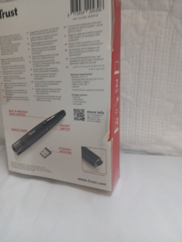 Presentation Remote Wireless USB PPT Presenter Laser Pointer New Damge Box New