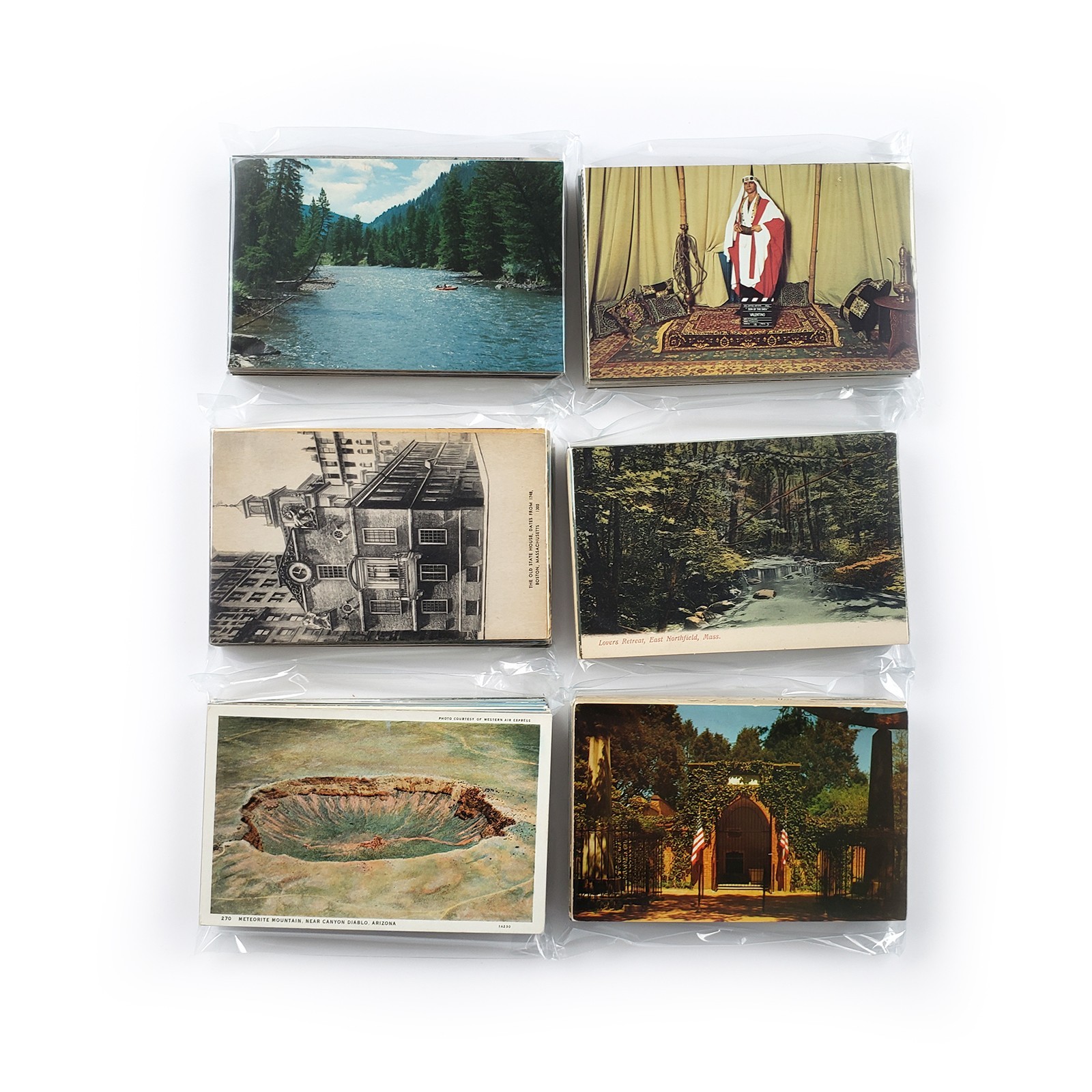 60 Unused Vintage Postcards Lot - Unposted Random Blank Midcentury Travel Views