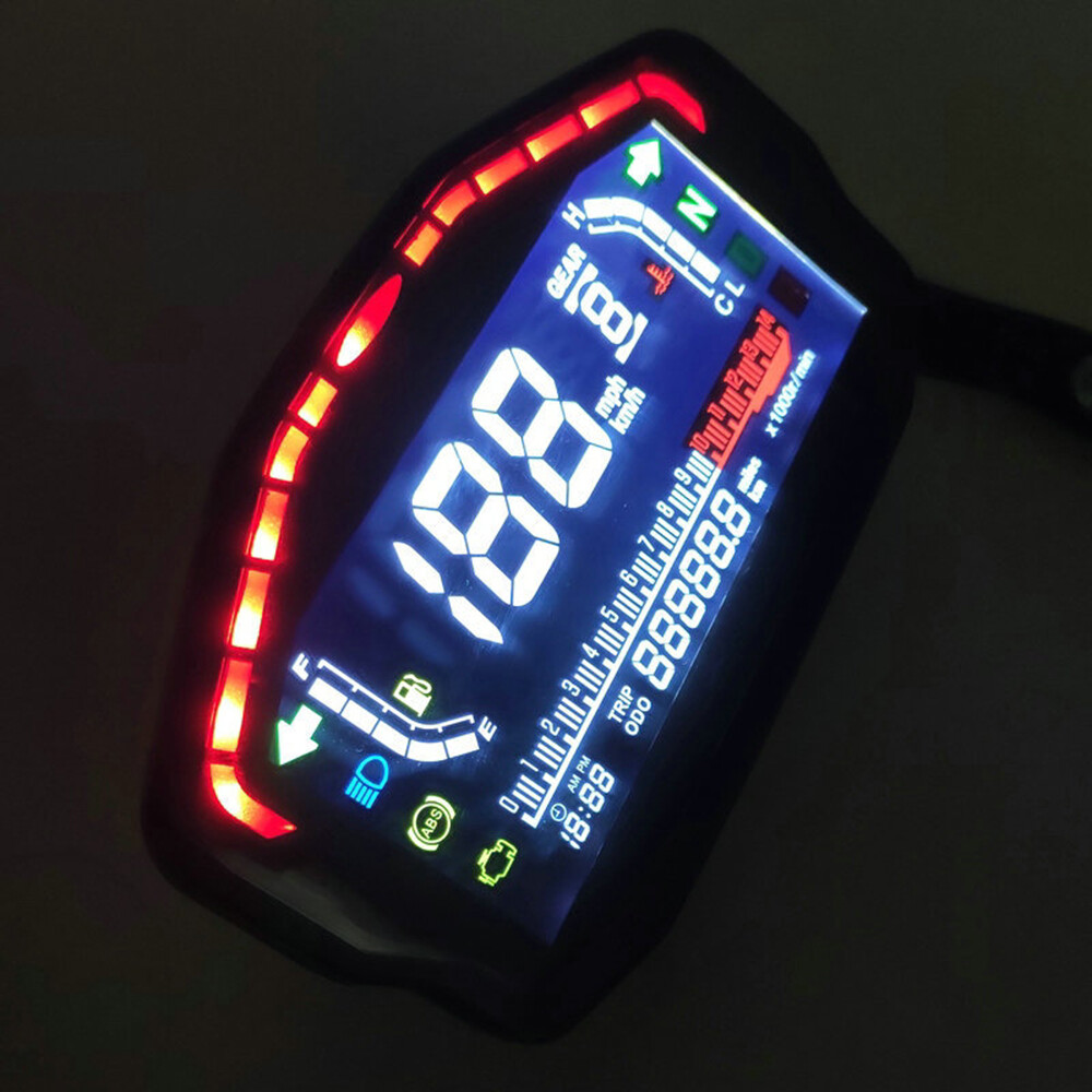 1Pc Digital Motorcycle Dash Panel LCD Dashboard DC 8-12V Motorcycle Odometer