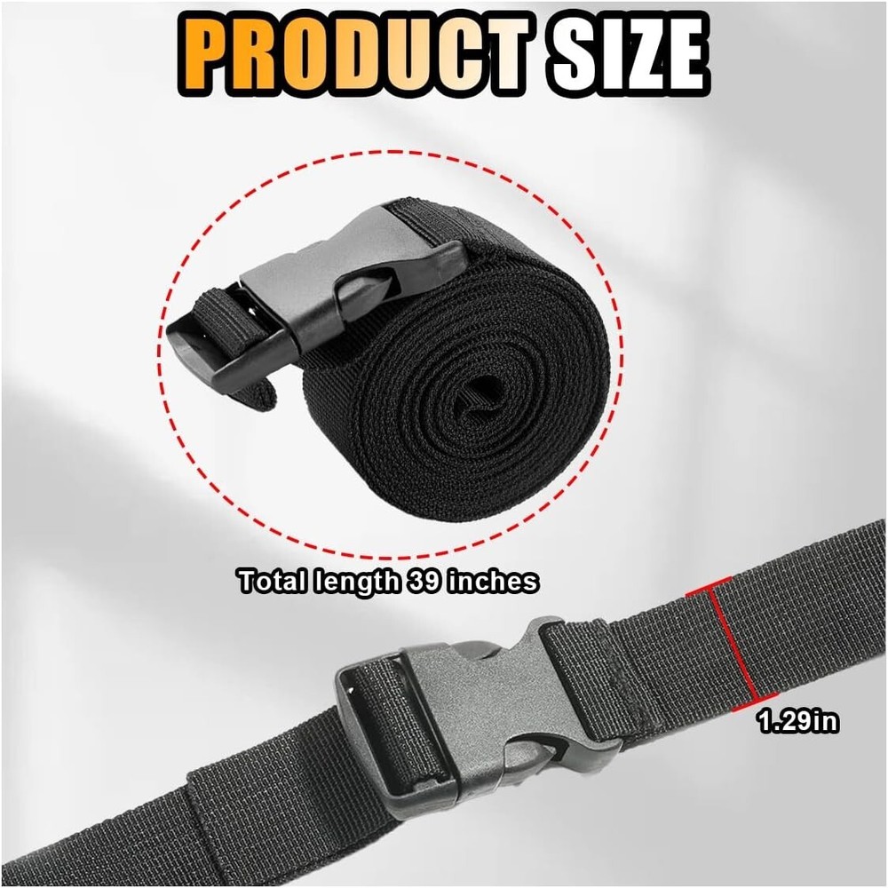 39 Inch Car Battery Tie down Strap, Auto Battery Adjustable Buckle Strap 1/2 Pcs