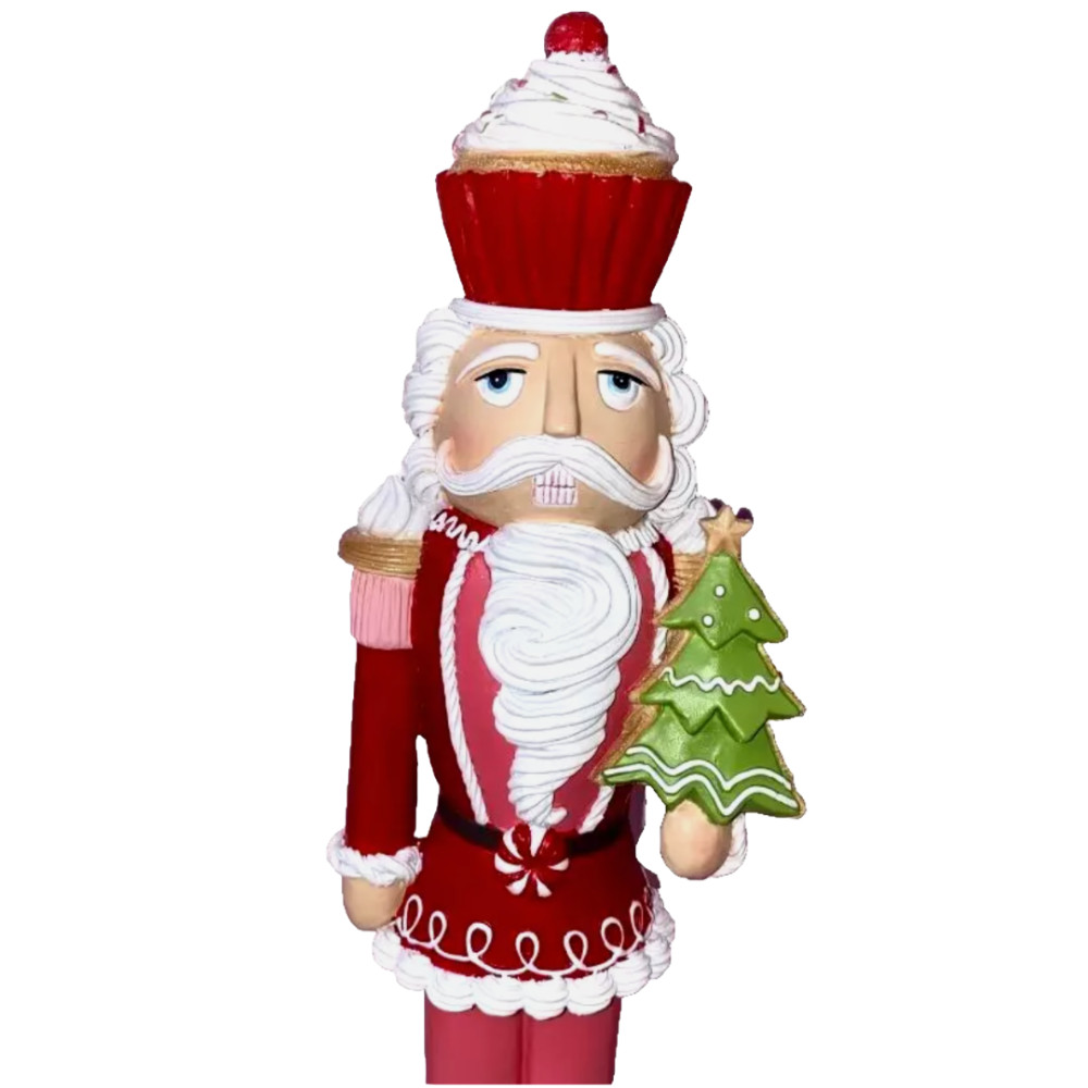 Christmas Pink Red NUTCRACKER Colonel Cupcake 18" Cookie Icing Tree Decor NEW