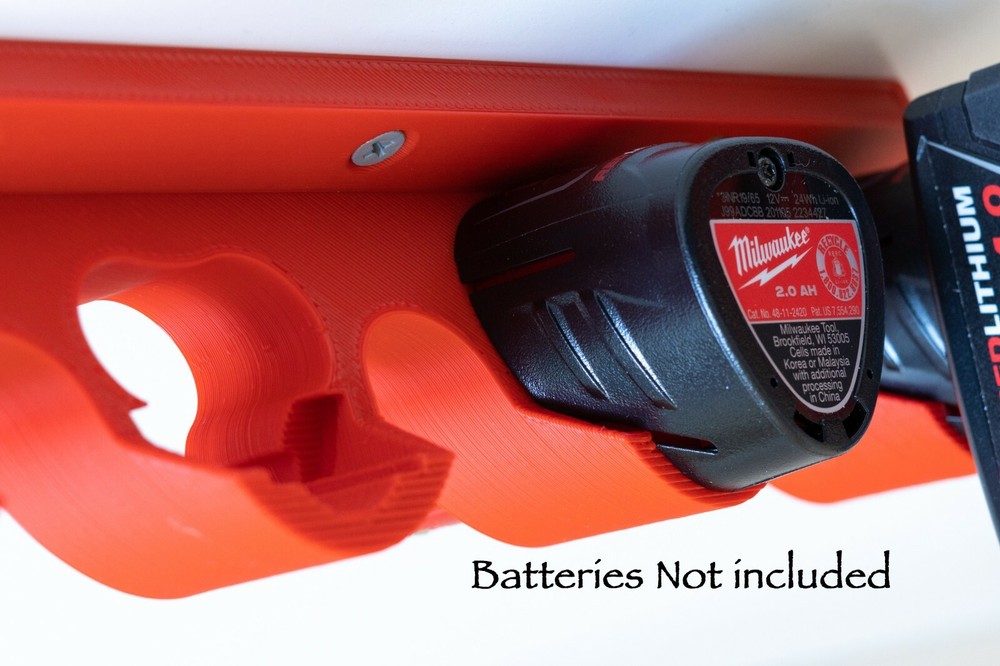 Milwaukee M12 Latching Battery Mount / Holder / Rack - Original Design