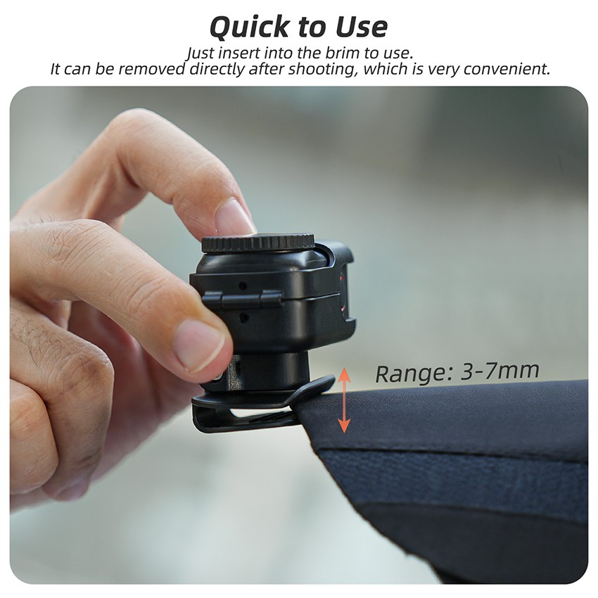 360° Rotating Brim Clip Camera Duckbill Cap Head Mount for Osmo Nano