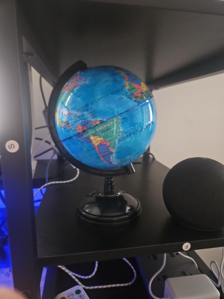6 Inch Desktop World Globe Rotating Earth Map Geography Ocean Learning Tool Desk
