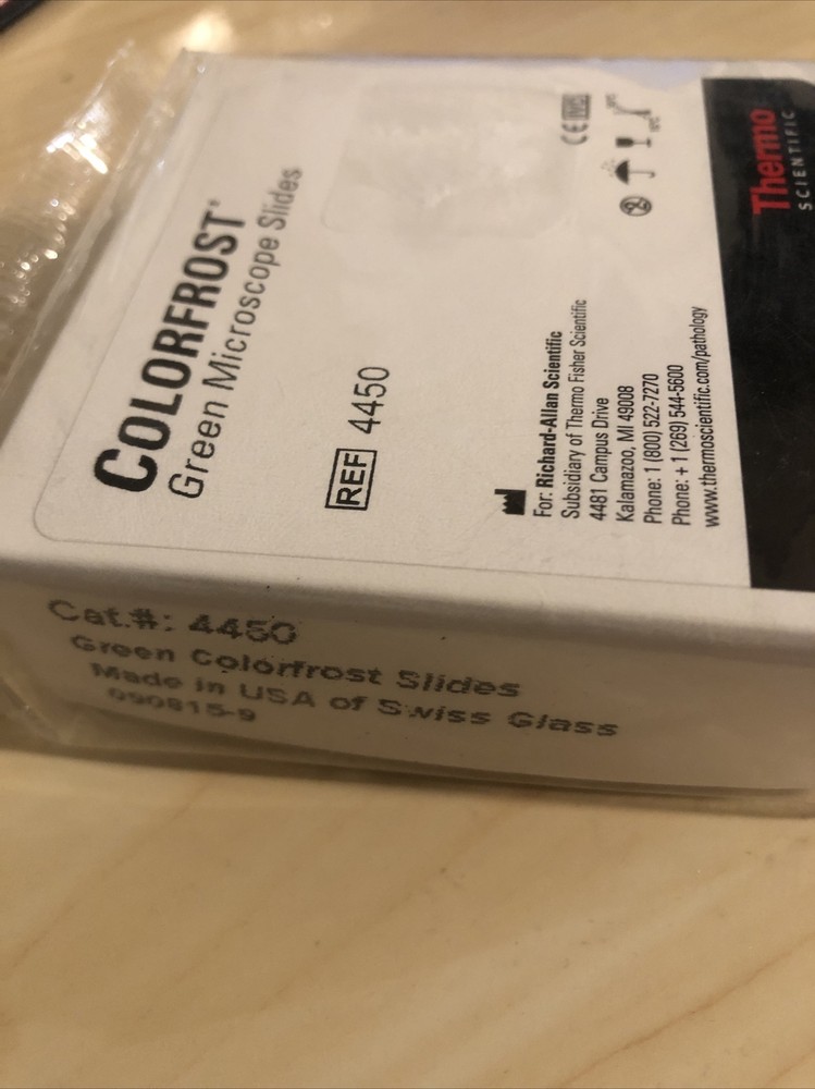 Thermoscientific Colorfrost Green Microscope Slides, #4450