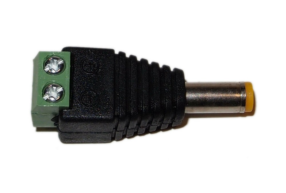 40 Pcs DC Male Power Jack Connector for CCTV Security Camera DVR System