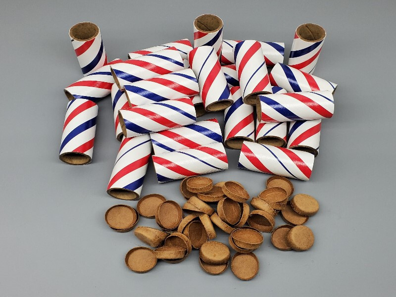 25pc M100 Fireworks Tubes and 50pc Plug 3/4" x 2-1/8" x 3/32" PYRO