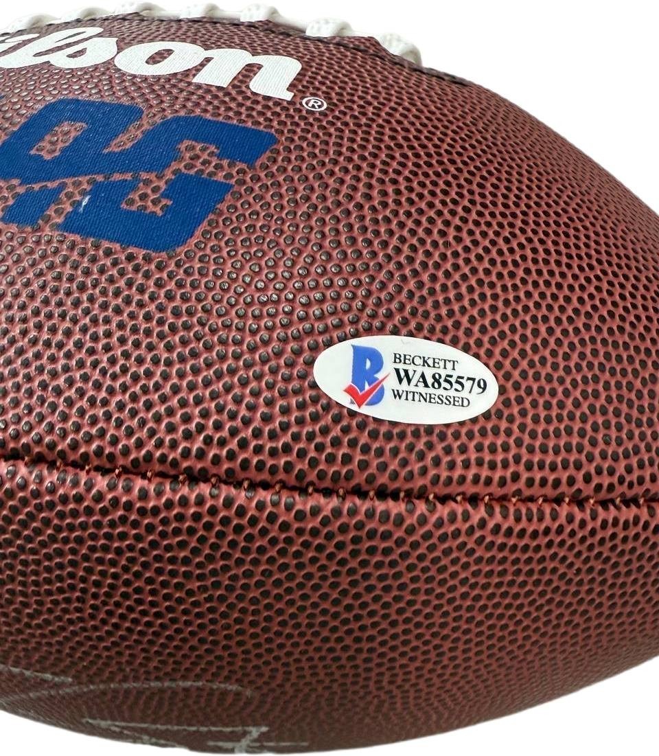 KC Chiefs Team Autographed Signed Football Travis Kelce COA