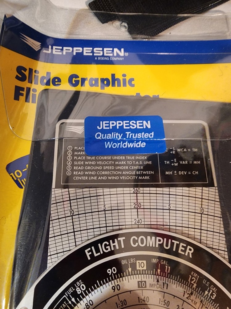 Jeppesen Flight Computer PN-1 Navigation Plotter Bag Lot