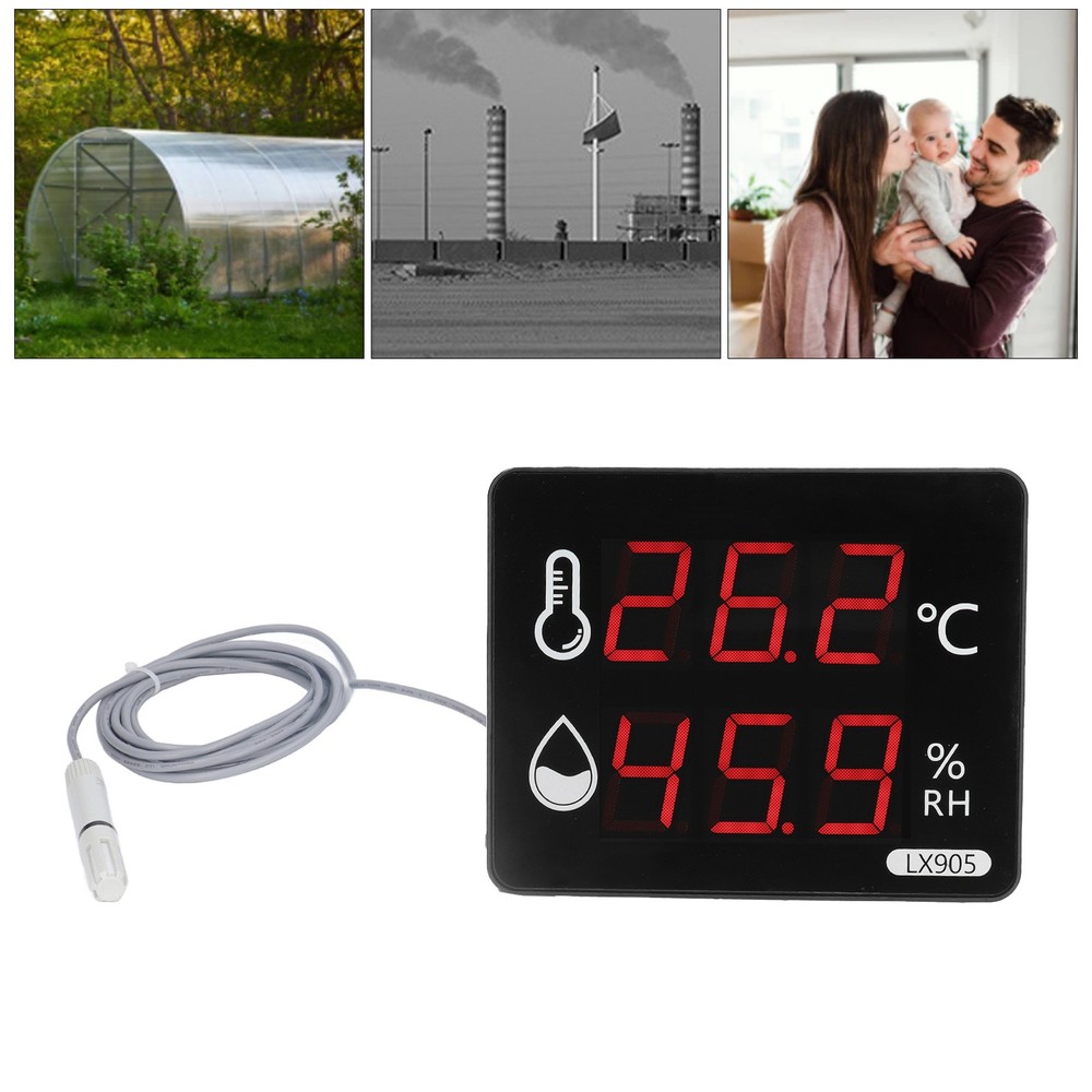 LED Digital Temperature Humidity Sensor For Home Workshop Factory Popular