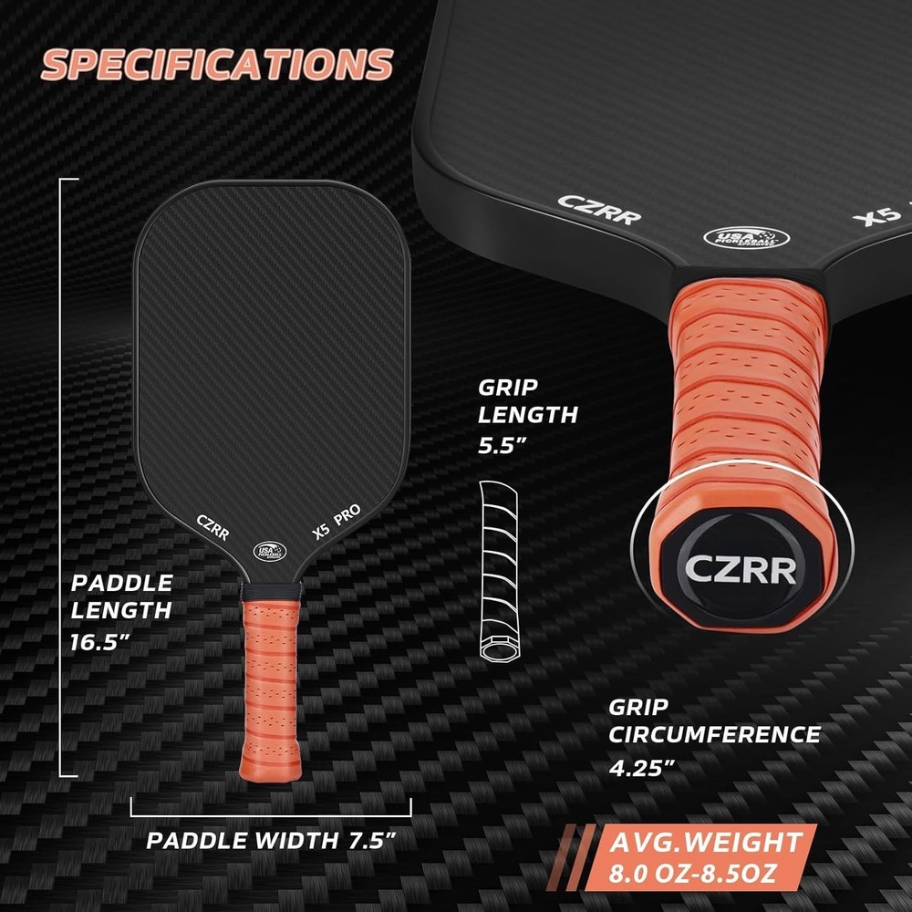 High-Performance Pickleball Paddle with 16MM Honeycomb Core for Spin Control