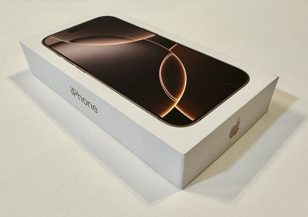 Apple iPhone 16 Pro Empty Box New w/USB-C Cable & Documentation Desert Titanium