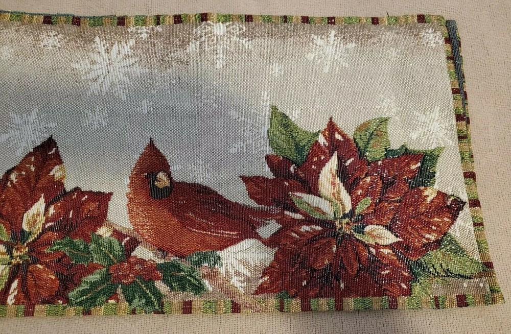 Fall Harvest Table Runner 60" L 12" W, White