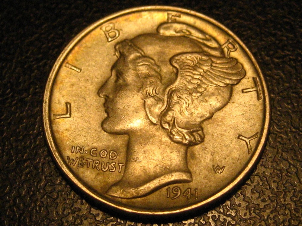1941-P 90% Silver Mercury Head Dime Uncirculated
