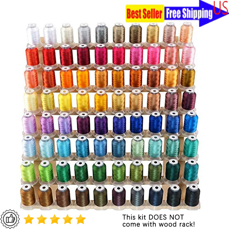 80 Spools Polyester Embroidery Thread Kit 500M Janome RA Colors Strong Quality