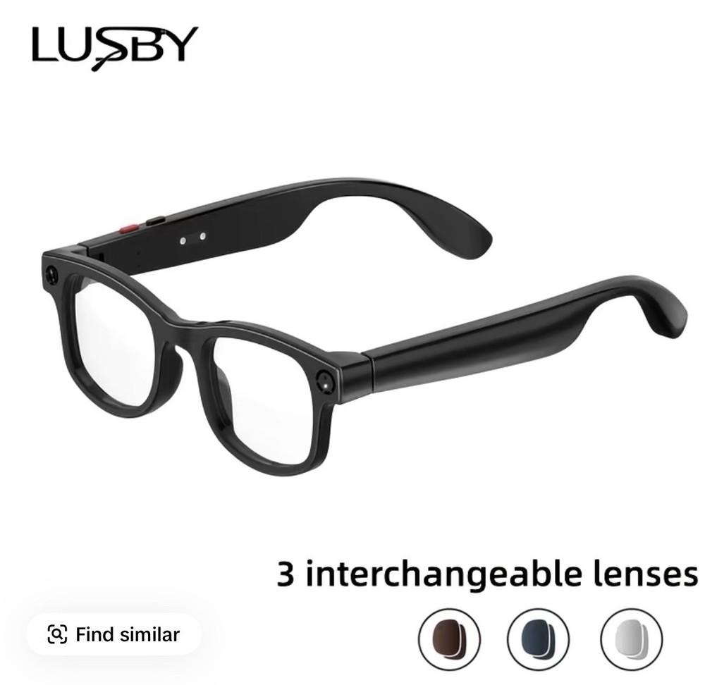 AI Smart Glasses, 8MP Camera, 4K Video, Bluetooth & Voice Assistant