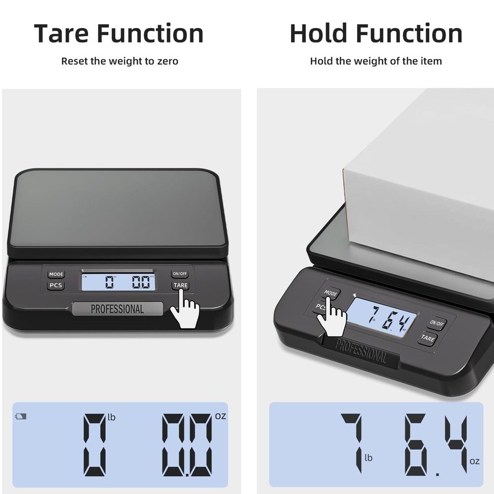 Shipping Scale 66lb Capacity, High Precision Digital Postal Scale with Large ...