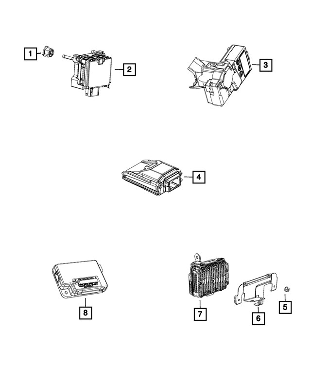 Genuine Mopar Blind Spot Detection Module 68256086AA