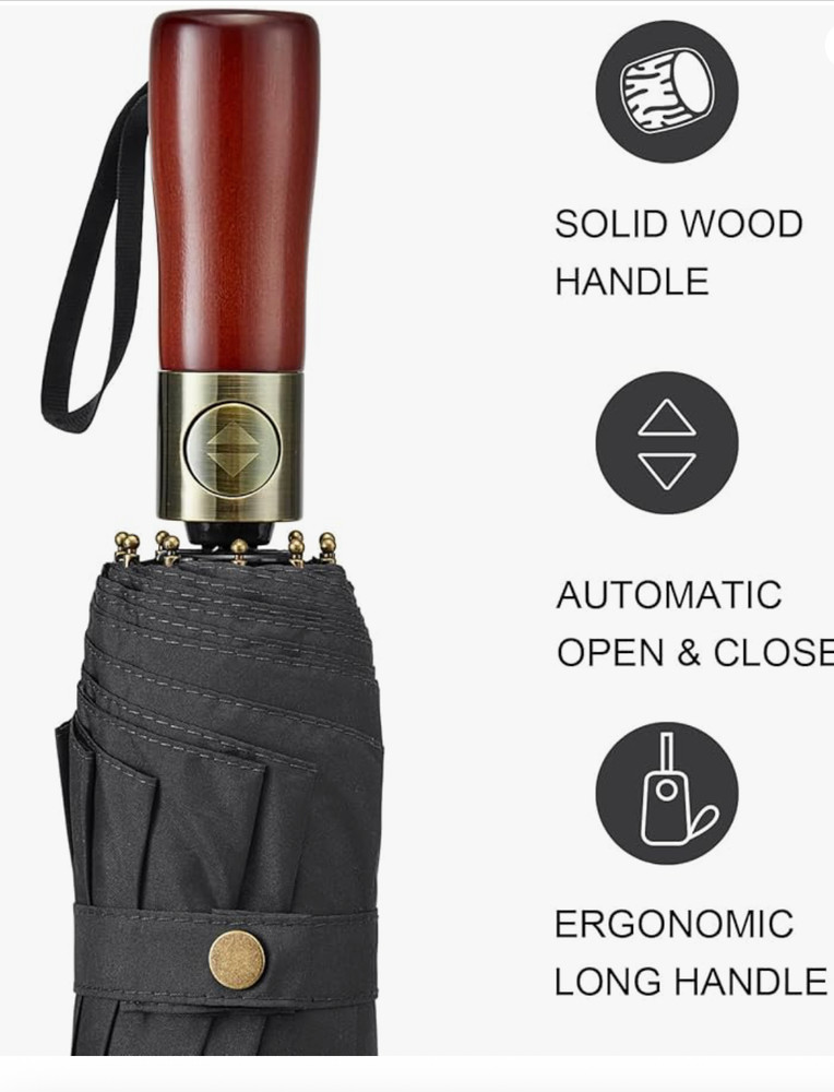 54 Inch Large Compact Windproof Golf Umbrella for Rain Oversized Auto Open Close