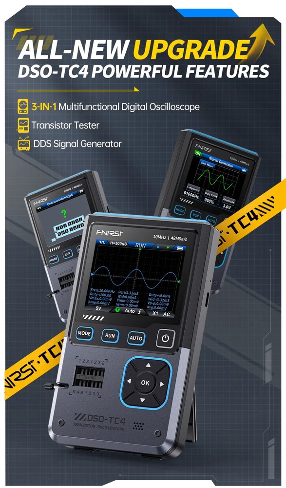 DSO-TC4 Electronics Component Tester Signal Generator Oscilloscope 10MHz 48Ms/s