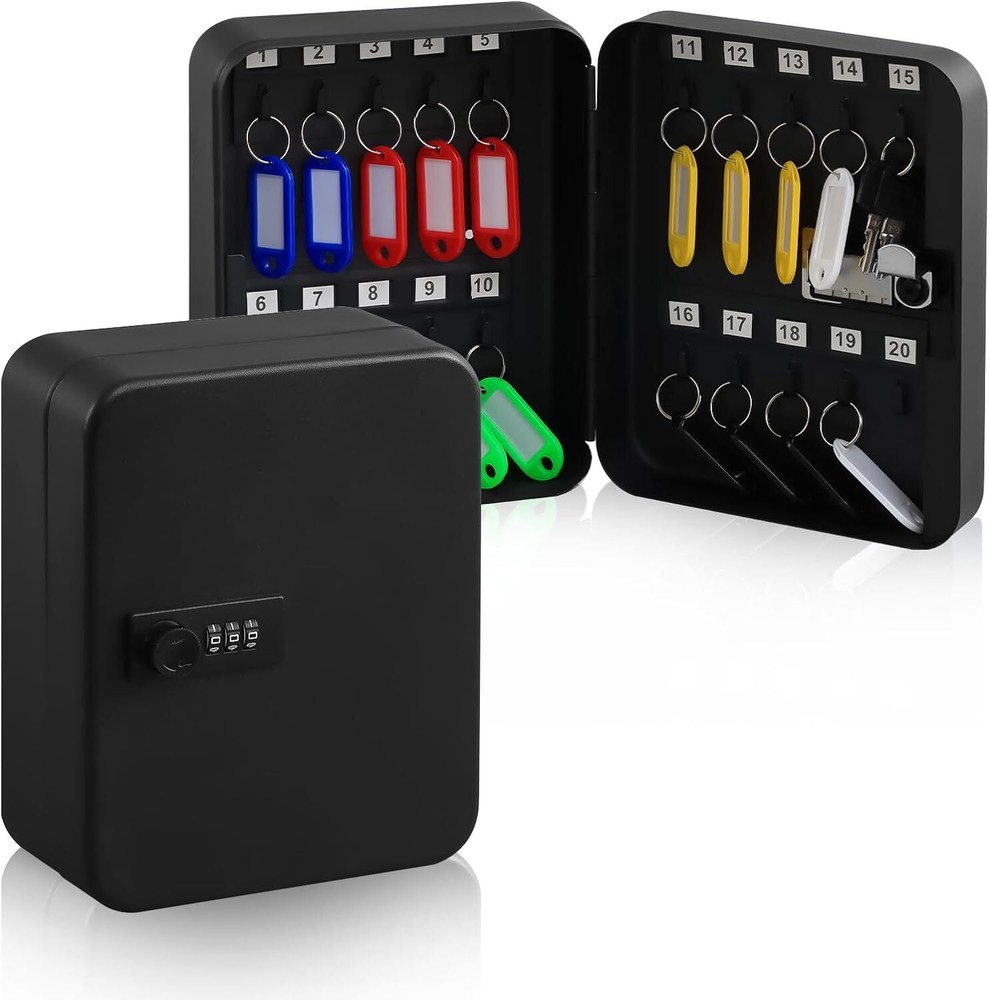 Key Cabinet Wall Mount Key Lock Box with Key Management Locking Key Organizer