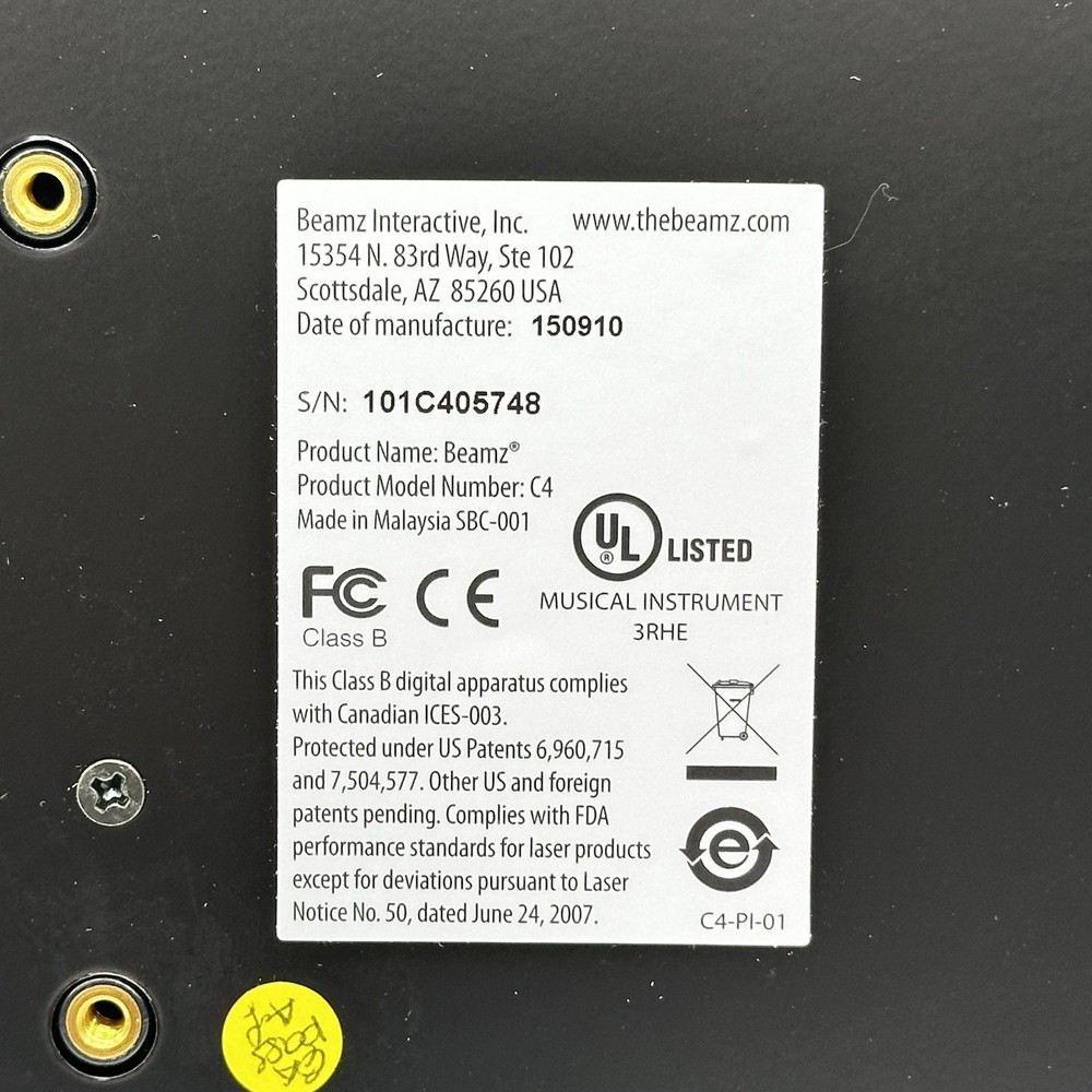 Beamz Player Interactive Music System C4 2010 OPEN BOX MISSING SOFTWARE READ!