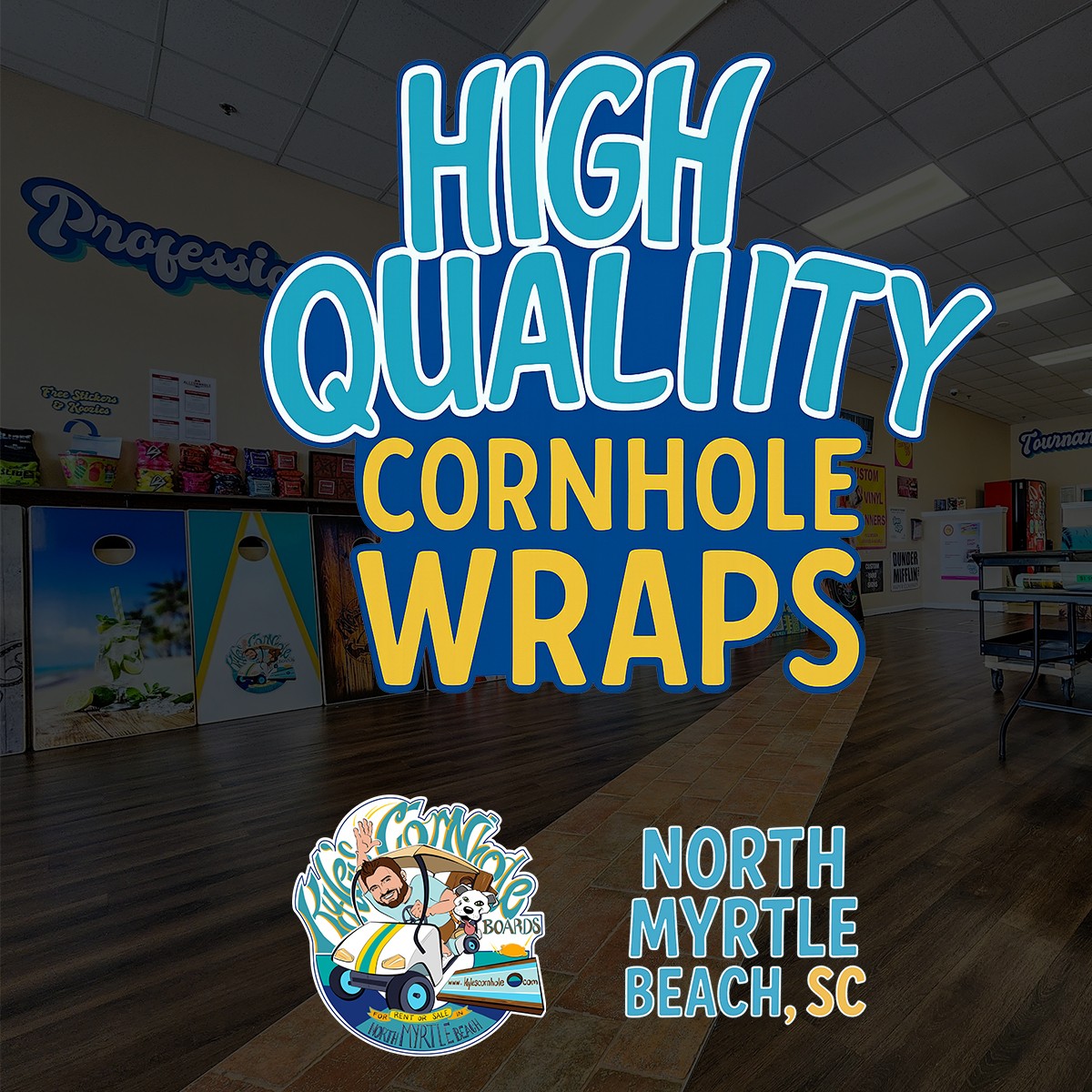 Laminated Cornhole Board Wraps – USA Flag & Eagle – High Quality Vinyl