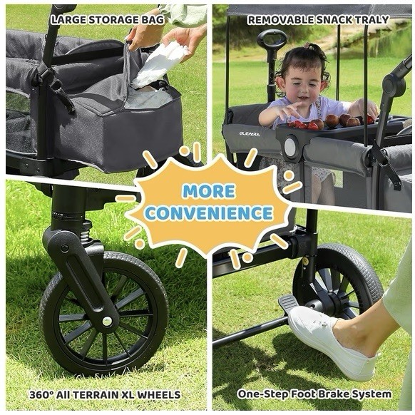 stroller wagon 2 seater With Canopy