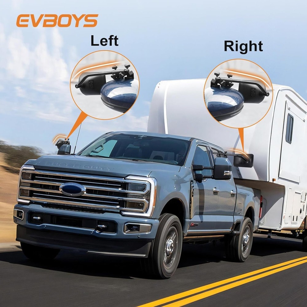 Universal Clip on Towing Mirrors 360° Adjustable Trailer Mirror Extender