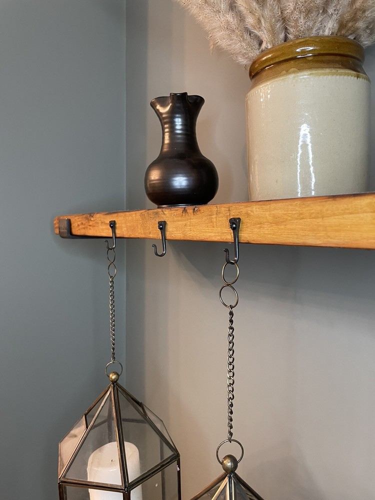 Black Hand Forged Blacksmith Horseshoe Nail Hook