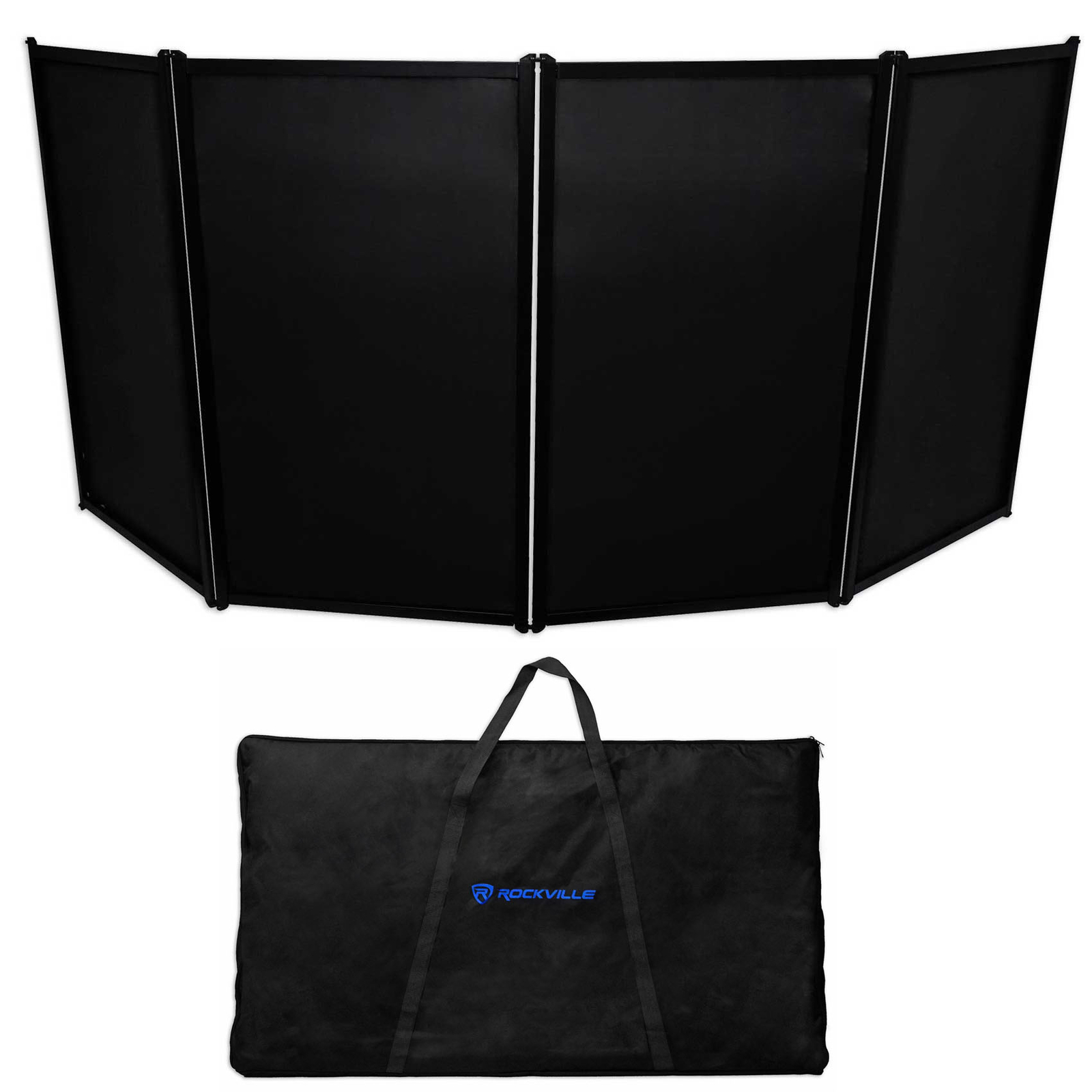 Rockville RFAAC DJ Event Facade Light Weight Metal Frame Booth+Travel Bag+Scrim