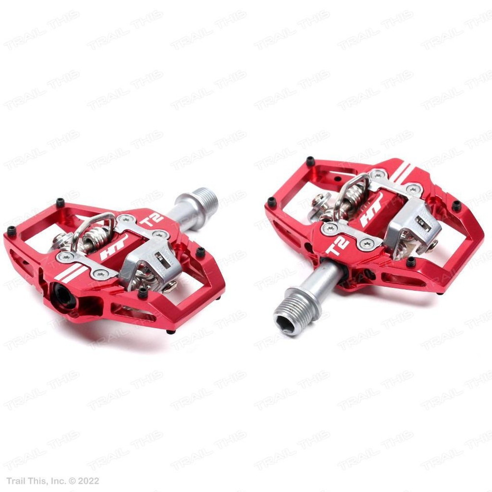 HT Components T2 Enduro Race Red Clipless / Platform Bike Pedals