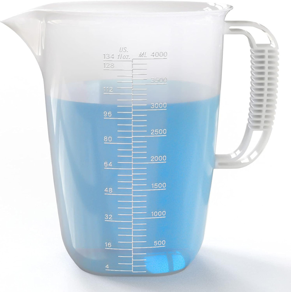 1 Gallon Measuring Pitcher-Convenient Conversion Chart,134Oz Extra Large Plastic