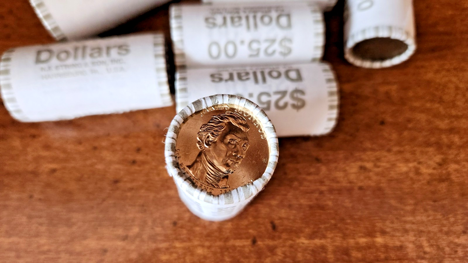 🔥 BANK SEALED US $1 Dollar Coin - 1 Roll of $25 - Circulated Mixed UNSEARCHED‼️