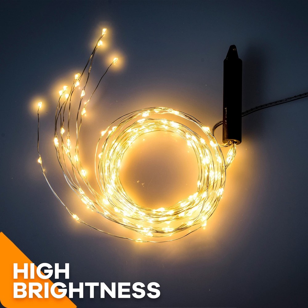 10 Strands 200 LED Firefly Bunch Lights, Waterproof, Plug in String Lights fo...