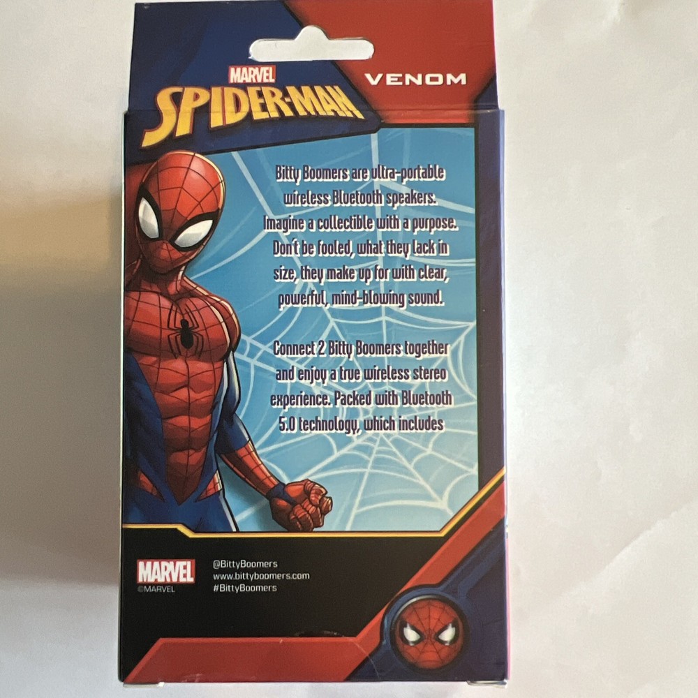 Marvel Spider-Man Venom Bitty Boomers Portable Wireless Bluetooth Speaker