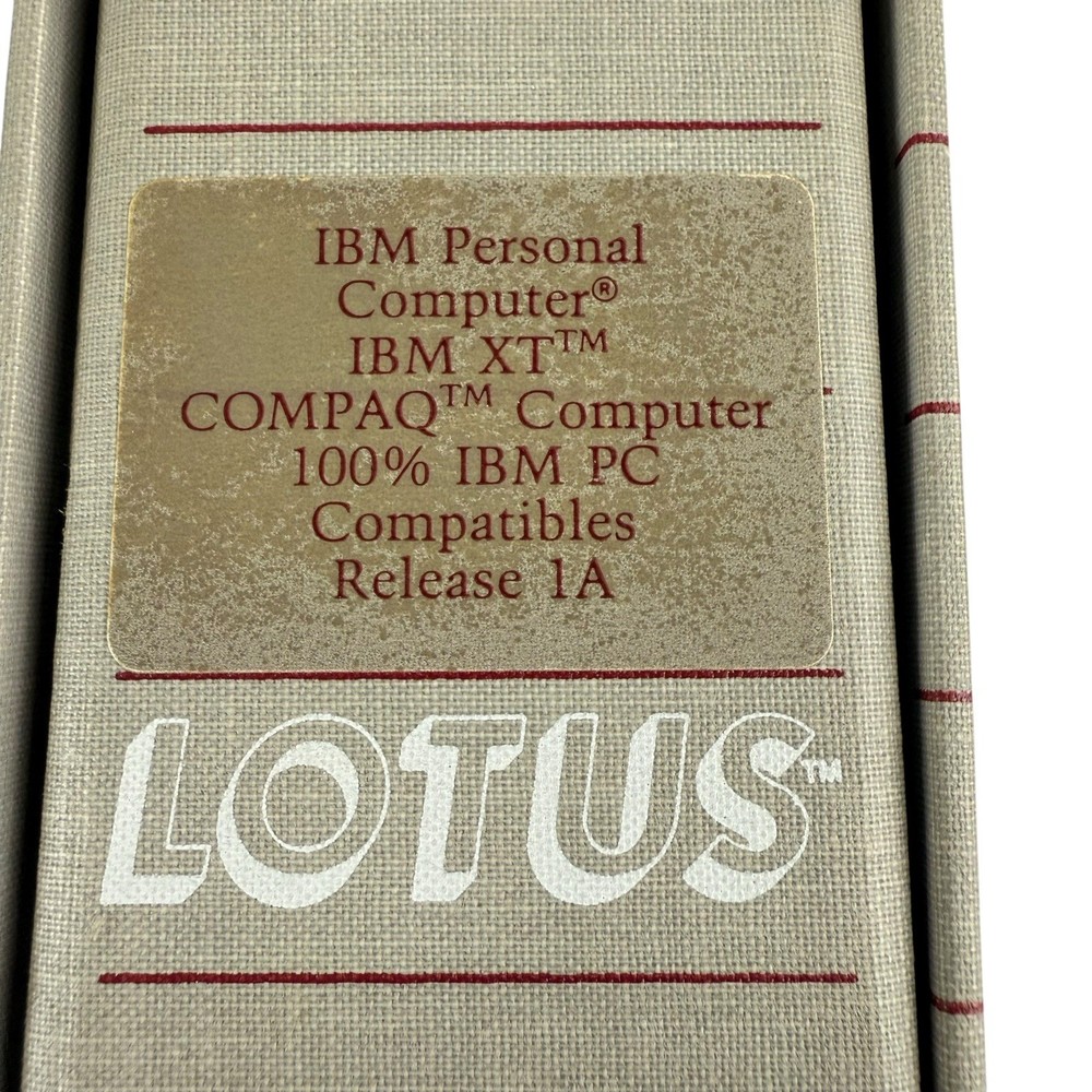Vintage IBM PC Lotus 1-2-3 Version 1A Spreadsheet Graphics Software Manual Set
