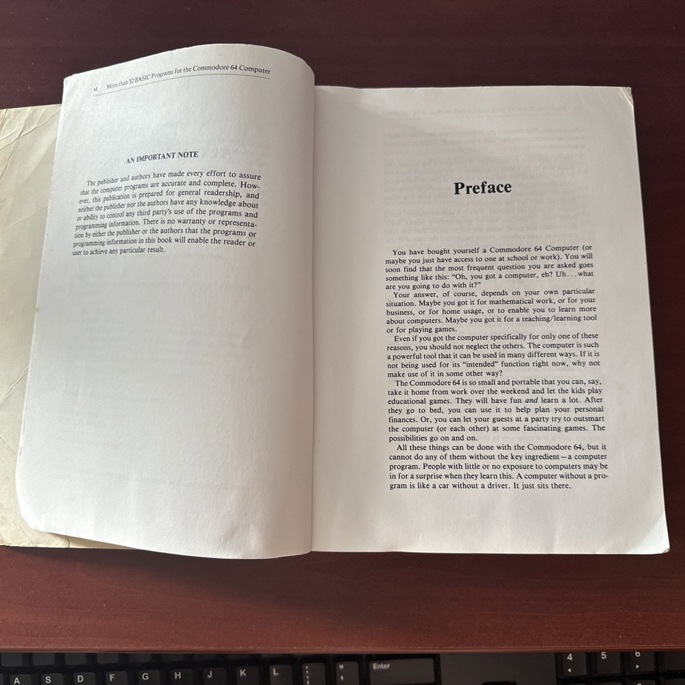 More Than 32 Basic Program For The Commodore 64 Computer Book Original Price Tag