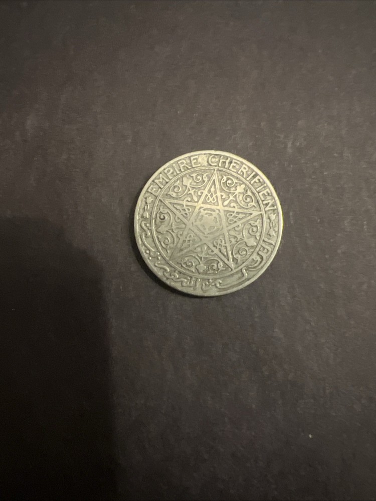 1921 Morocco Franc 50 Centimes Coin High Grade
