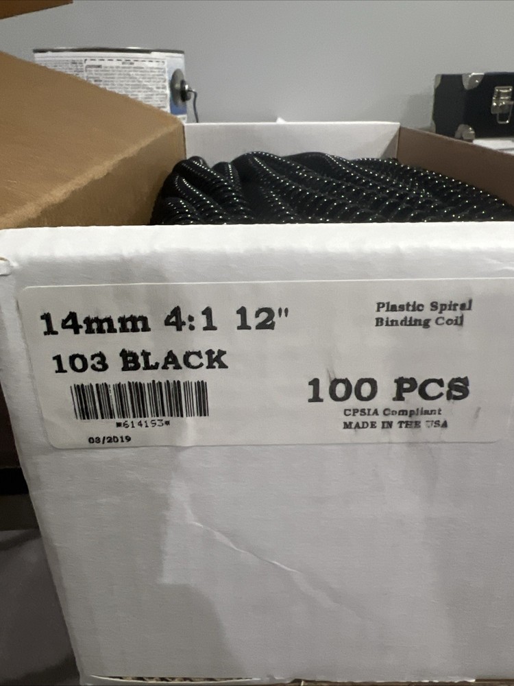 14mm Binding Coils 4:1 12 Inches Over 125 Quantity