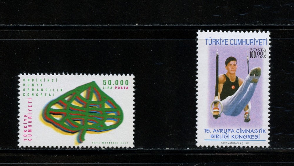 M766  Turkey  1997  forestry  gymnastics     2v.    MNH
