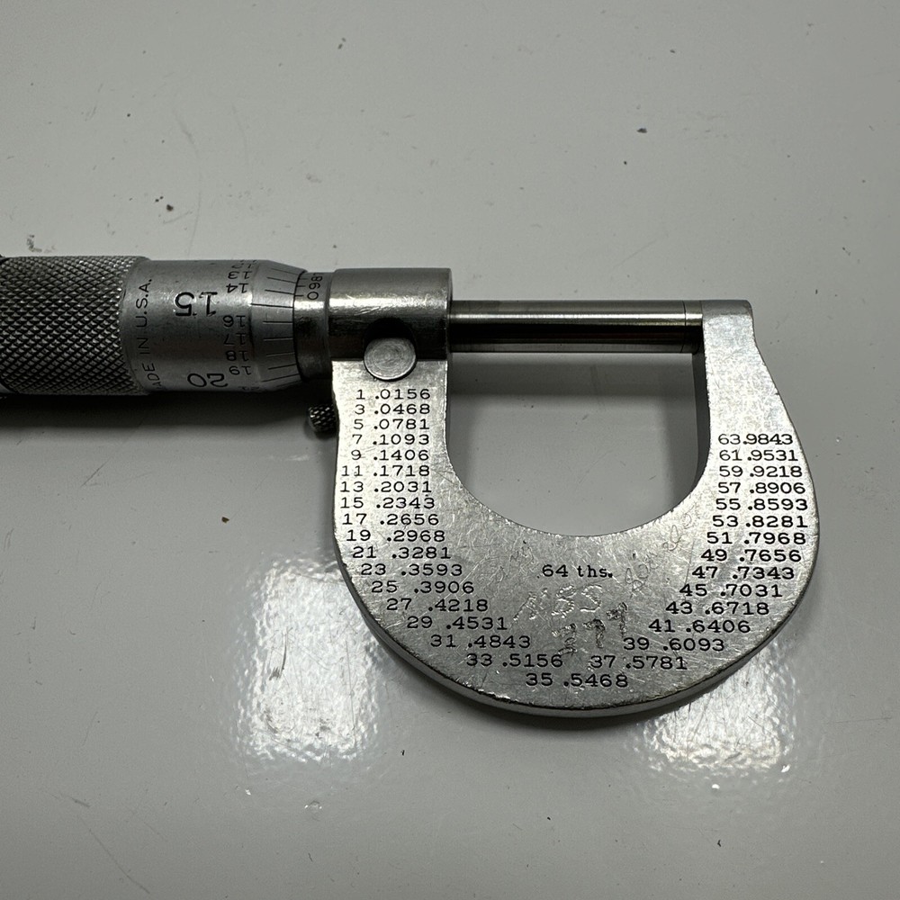 Lufkin CT1661V Micrometer 0-1" USA
