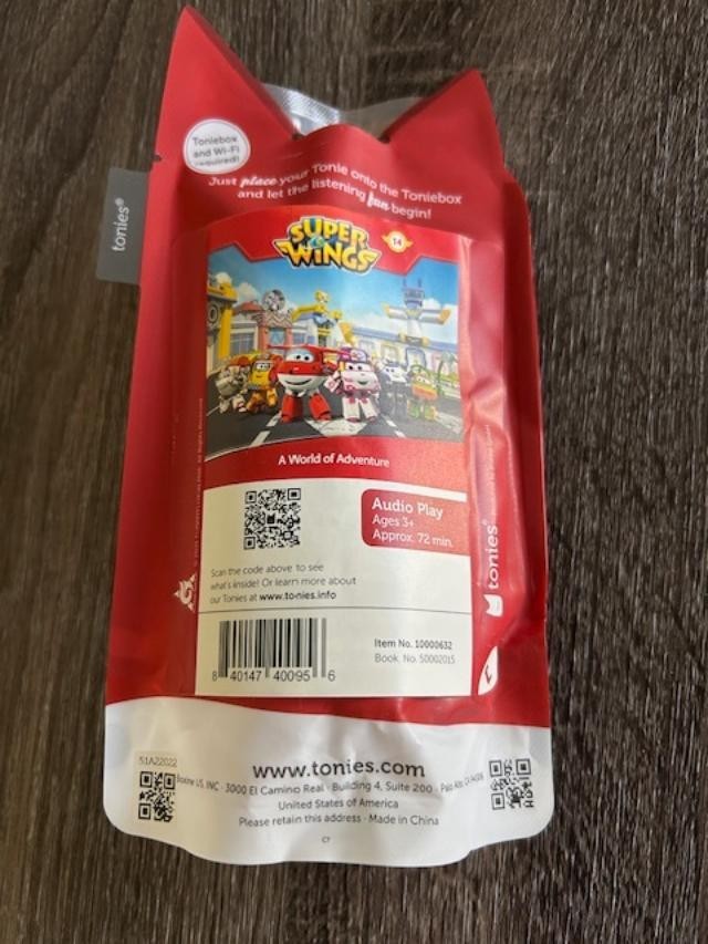 Brand New & Sealed! TONIES - Audio Play Character - SUPER WINGS Red #10000632