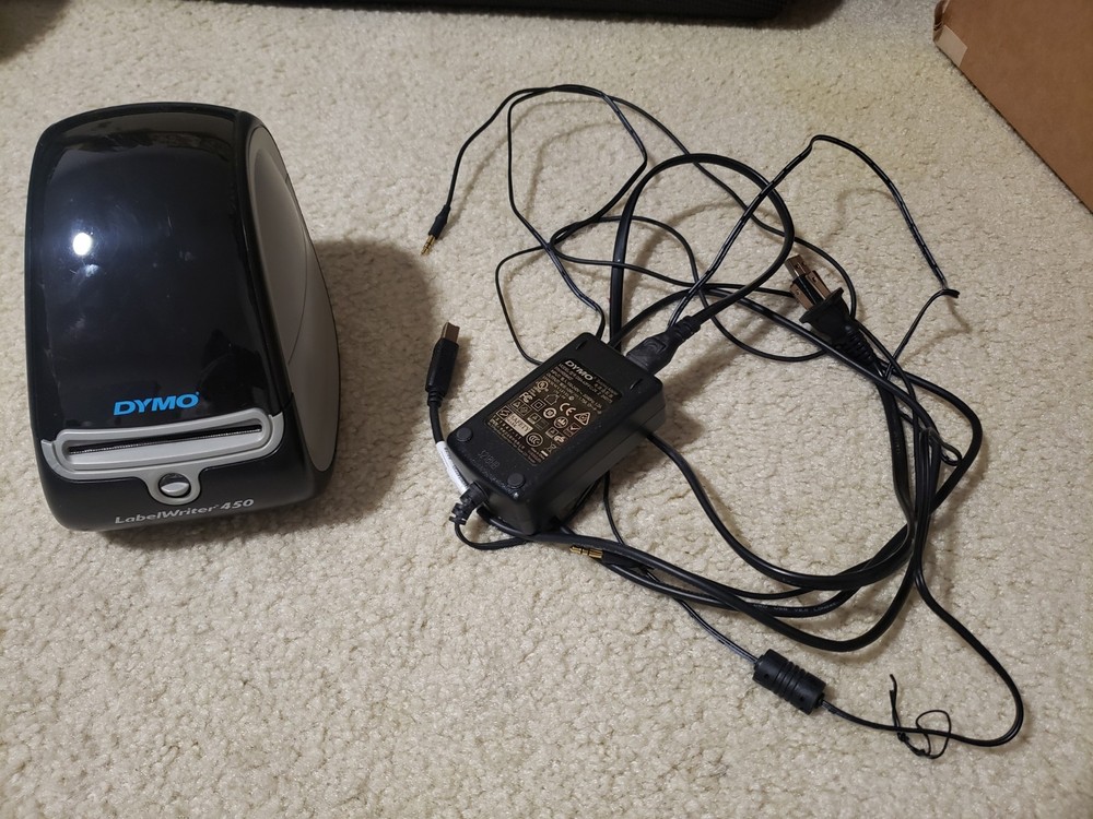 Dymo Label Writer 450 Thermal Label Printer with Power Adapter + USB cable