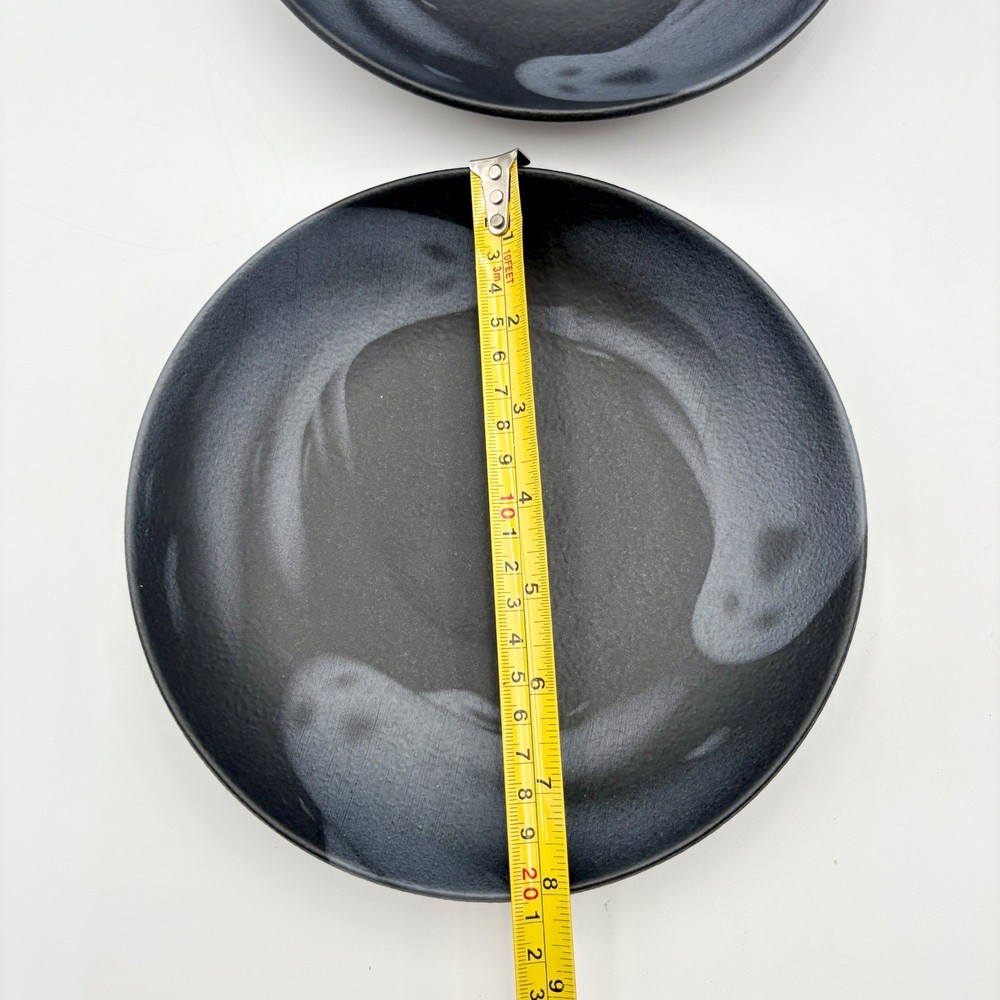 Halloween Black Ghost Dinnerware 7pc Set, Dinner, Salad Plate, Bowl, Platter