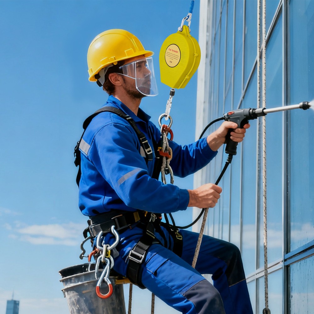 Fall Protection Full Body Roofing Construction &Self-locking & Dual-disc Braking