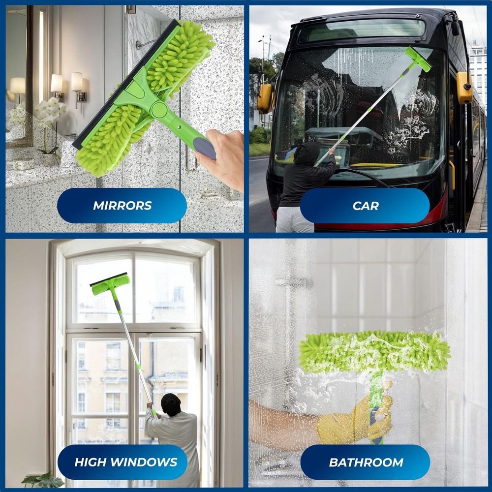 DSV Standard 62” Professional Window Squeegee for Window Cleaning, 2 in 1