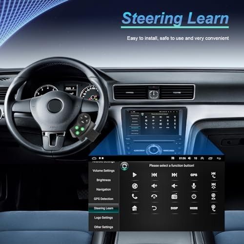 Universal Wireless Bluetooth Steering Wheel Controller for Car Stereo, Hands