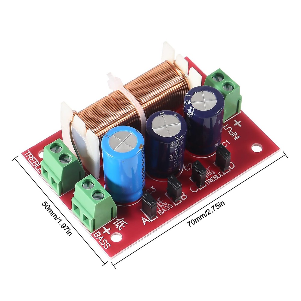 4pcs 400W Adjustable Multi Speaker Treble/Bass 2 Unit Audio Frequency Divider...