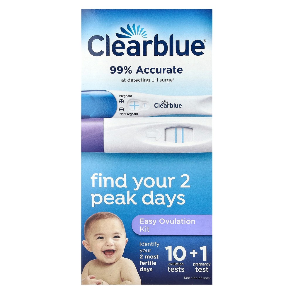 Easy Ovulation Kit, 10 Ovulation Tests + 1 Pregnancy Test